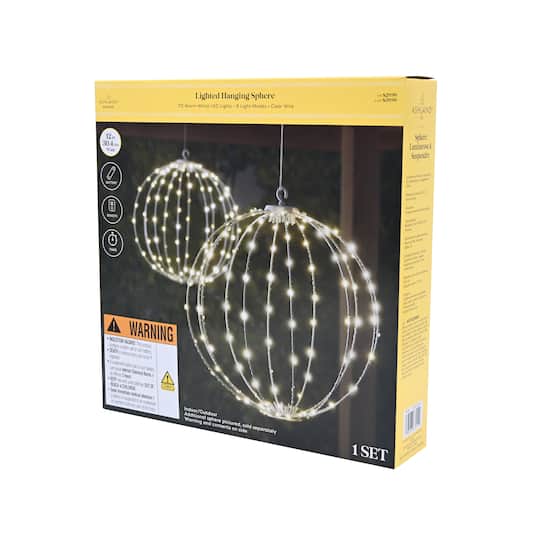 LED Lighted Hanging Sphere by Ashland®